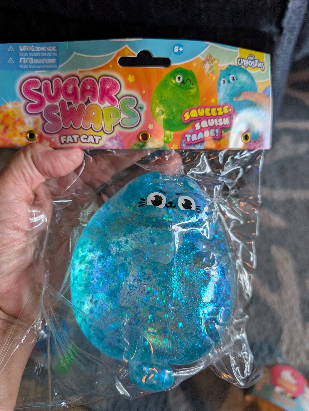 Sugar Swaps Fat Cat Blue Squeeze & Squish Toy